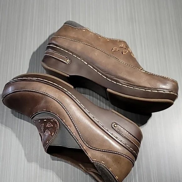 SPRING STEP L'ARTISTE Burbank Floral Leather Clog‎ Women's 38 (7.5) - Picture 9 of 10